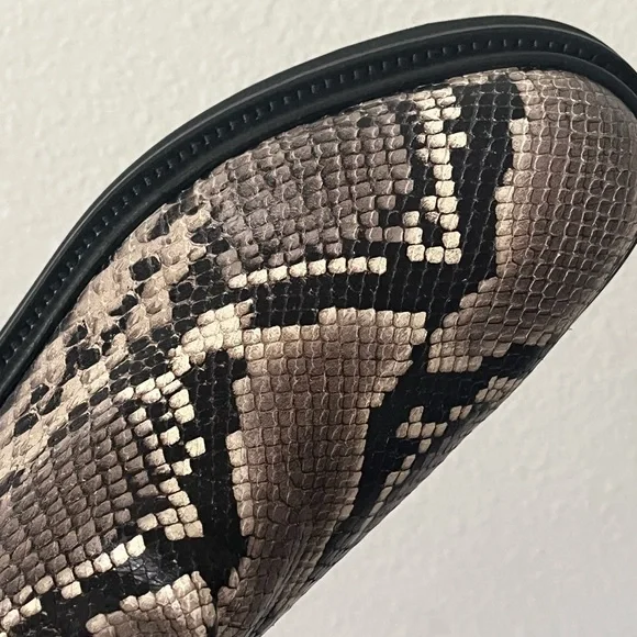 New! AllSaints Billie snake Embossed print Ankle Boots size 10 nwt - Picture 6 of 8